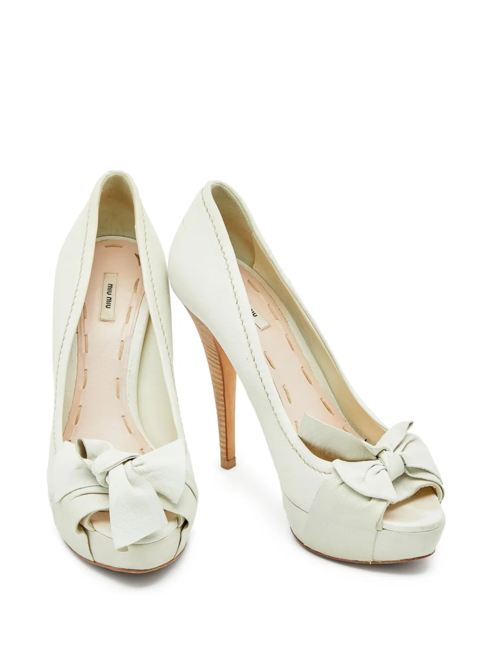 Miu Miu Pre-Owned escarpins plateforme à détail de nœud 125 mm | Image 2