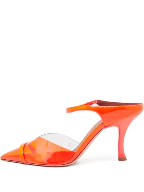 Malone Souliers 85mm transparent panel pointed-toe mules