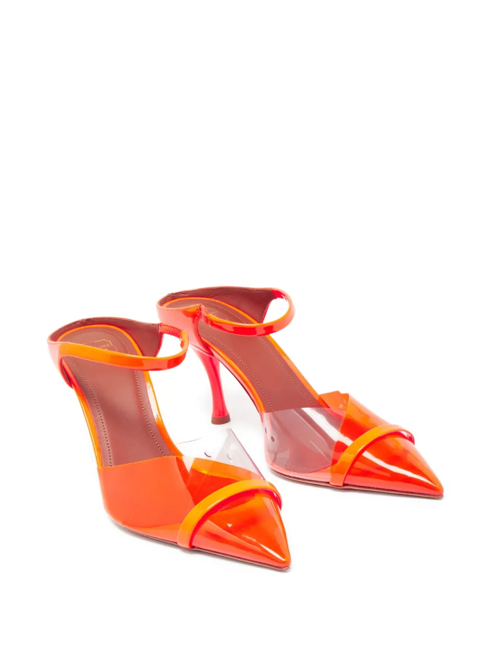 Malone Souliers 85mm transparent panel pointed-toe mules | Image 2