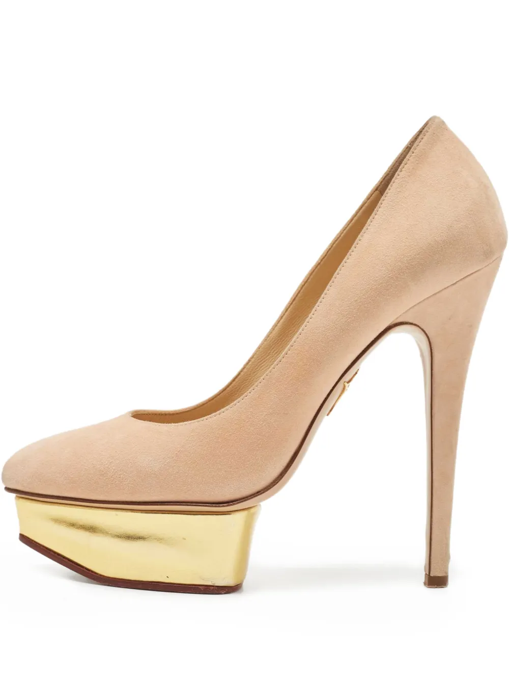 Charlotte Olympia pre-owned 140mm Dolly pumps | Neutrals | Image 1