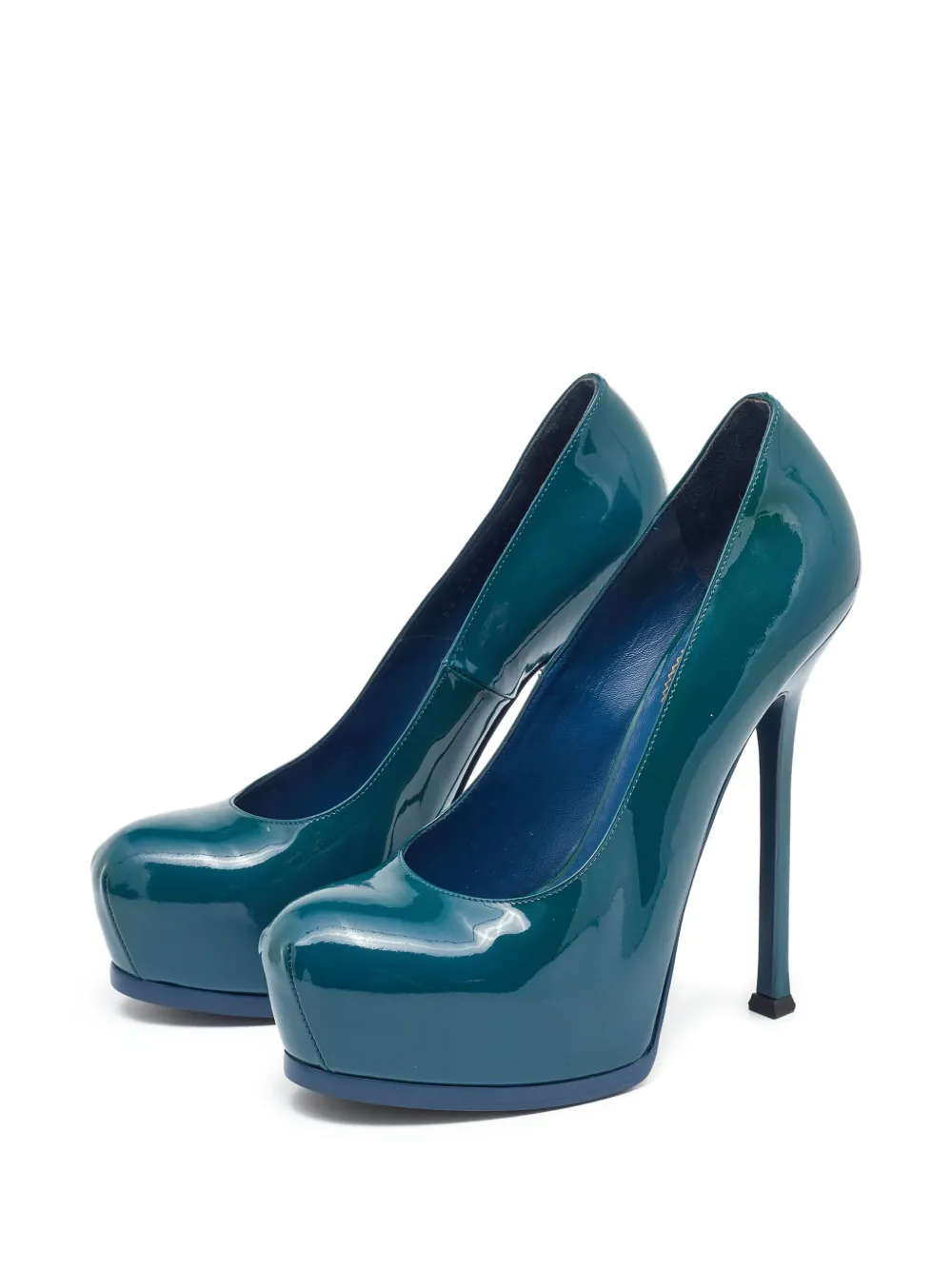 Saint Laurent Pre-Owned 150 mm Tribute pumps - Blauw
