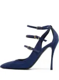 Nicholas Kirkwood pre-owned 100mm suede pumps - Blue