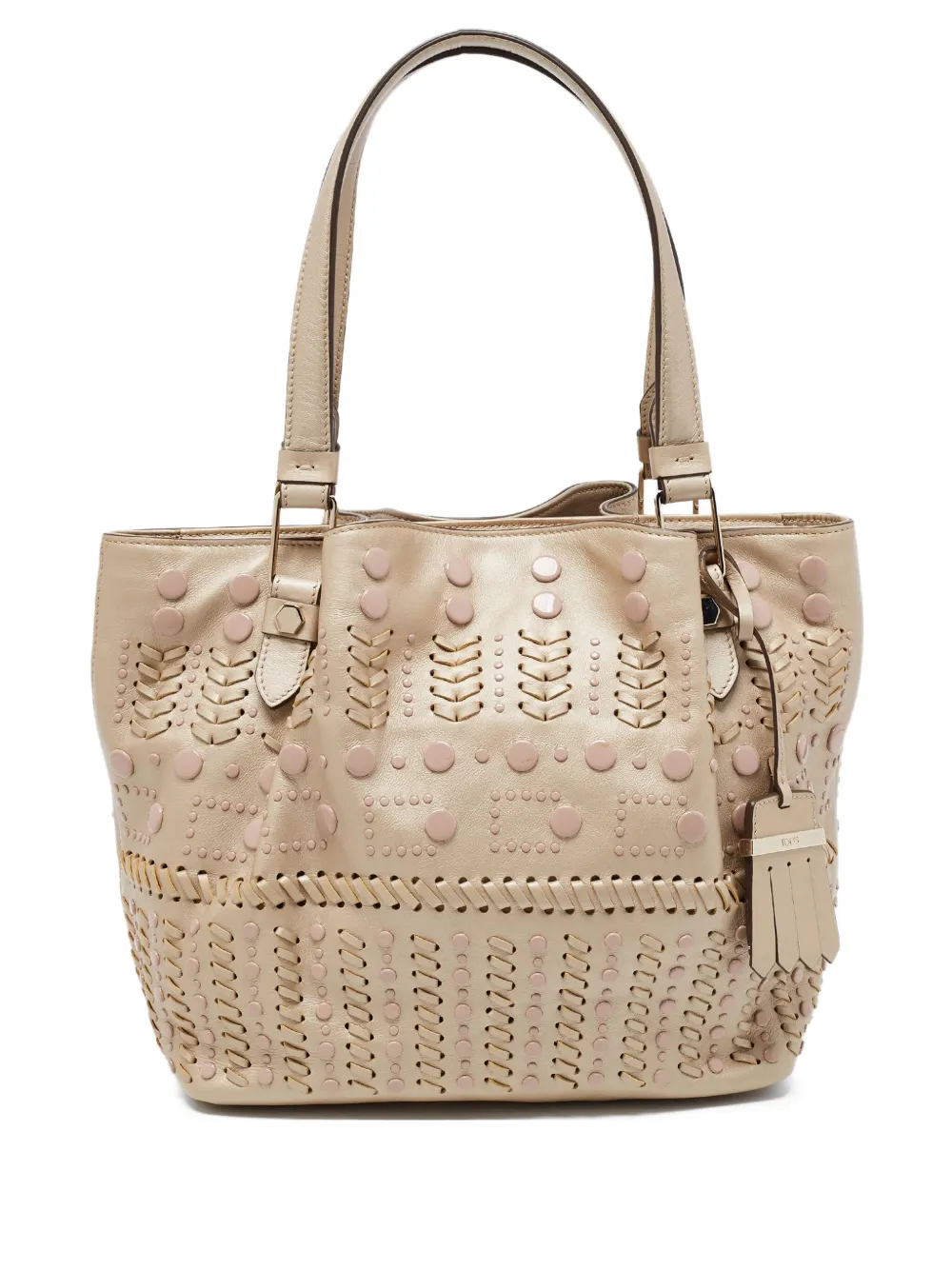 Tod's Vintage pre-owned embellished tote bag | Neutrals | Image 1