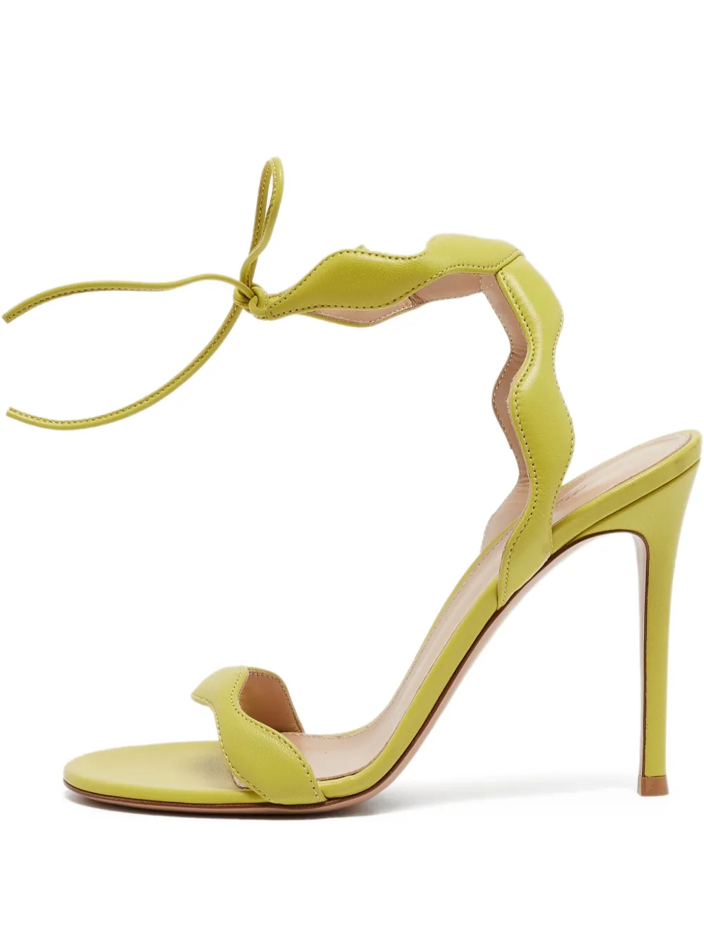 Pre-owned Gianvito Rossi  110mm Wavy Scalloped Strappy Sandals