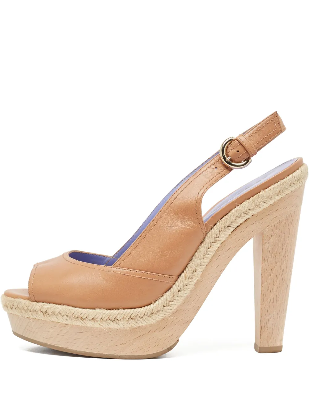Sergio Rossi Vintage pre-owned peep-toe platform sandals | Brown | Image 1