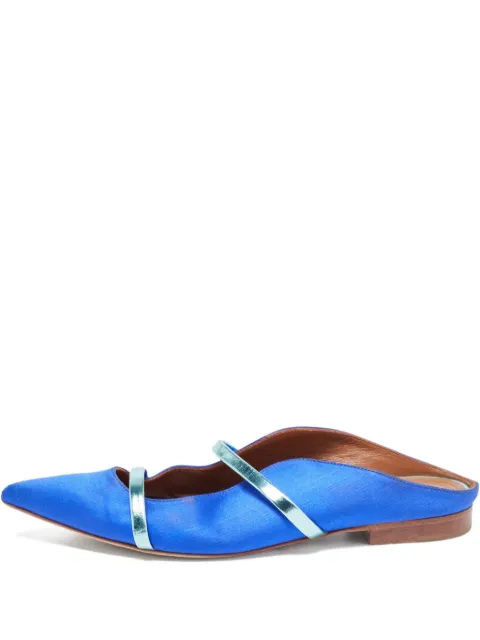 Malone Souliers pre-owned Maureen satin flat mules