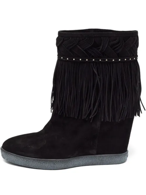 Bottines compensées pre-owned 95 mm à franges - Le Silla - Modalova