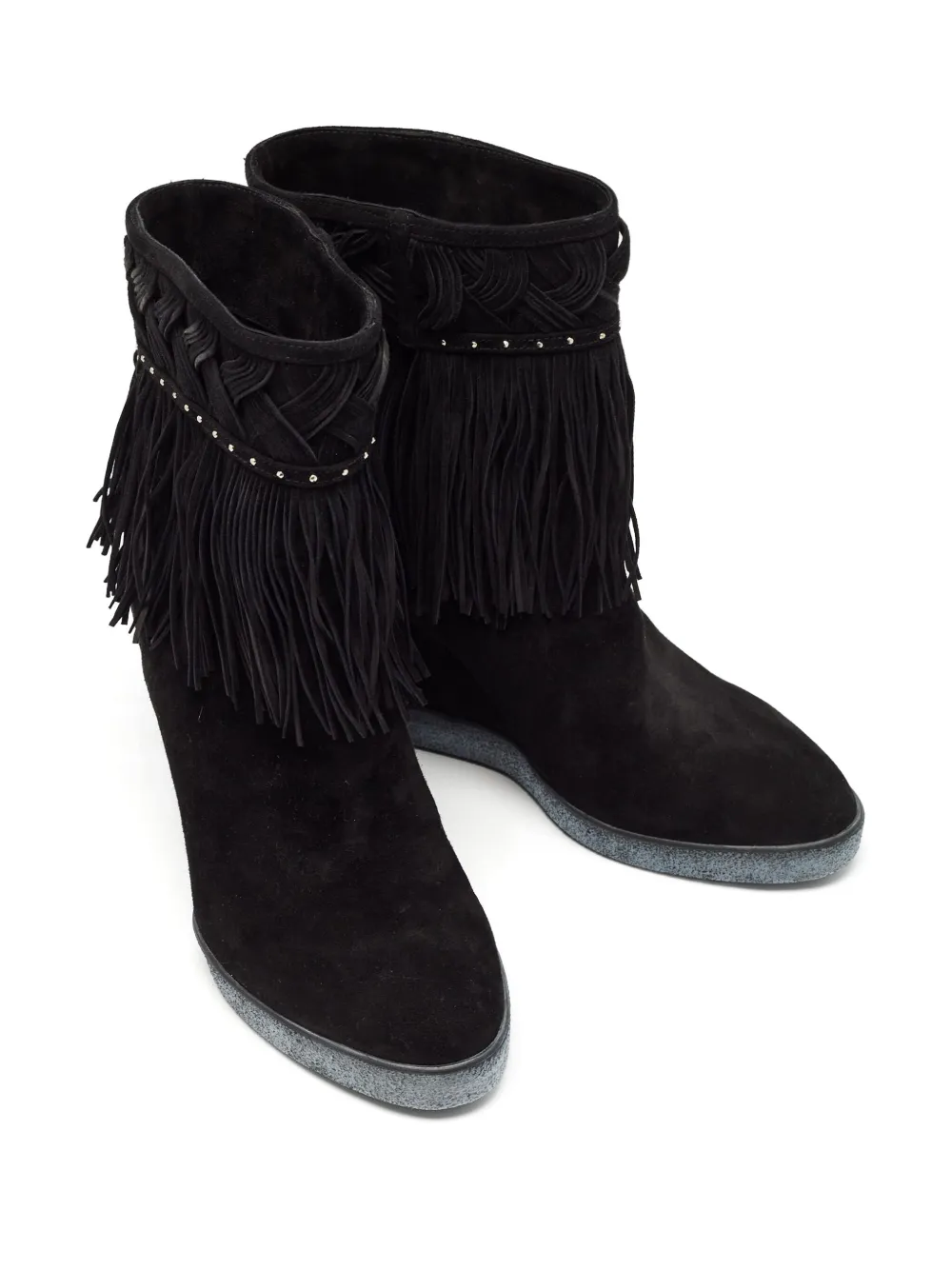 Le Silla bottines compensées pre-owned 95 mm à franges | Image 2