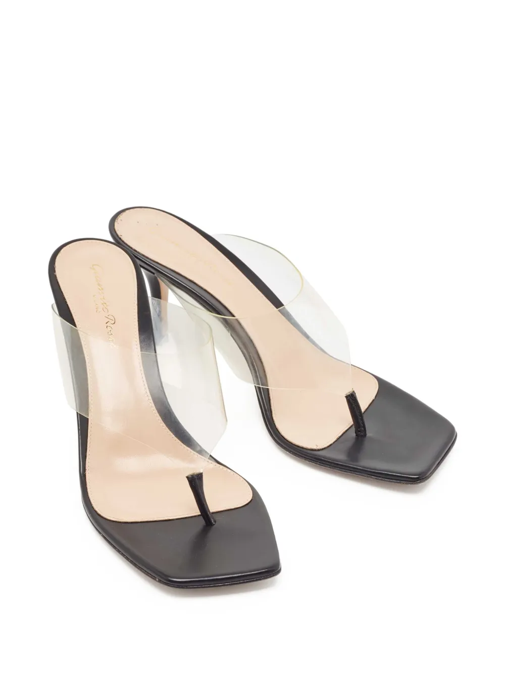 Gianvito Rossi Pre-owned 75 mm sandalen met doorzichtig bandje - Wit