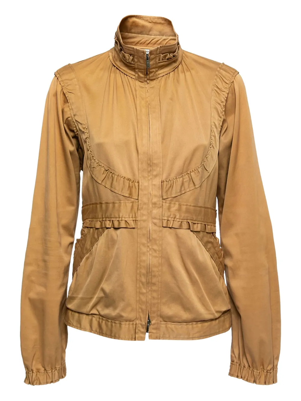 Saint Laurent Pre-Owned ruffled-trim jacket | Neutrals | Image 1