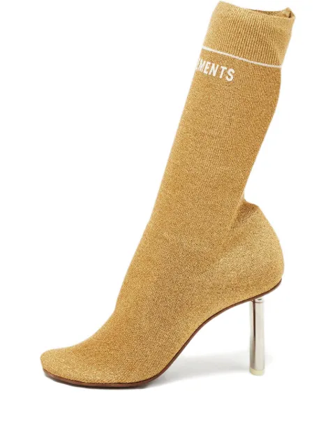 VETEMENTS メタリック ソックスブーツ