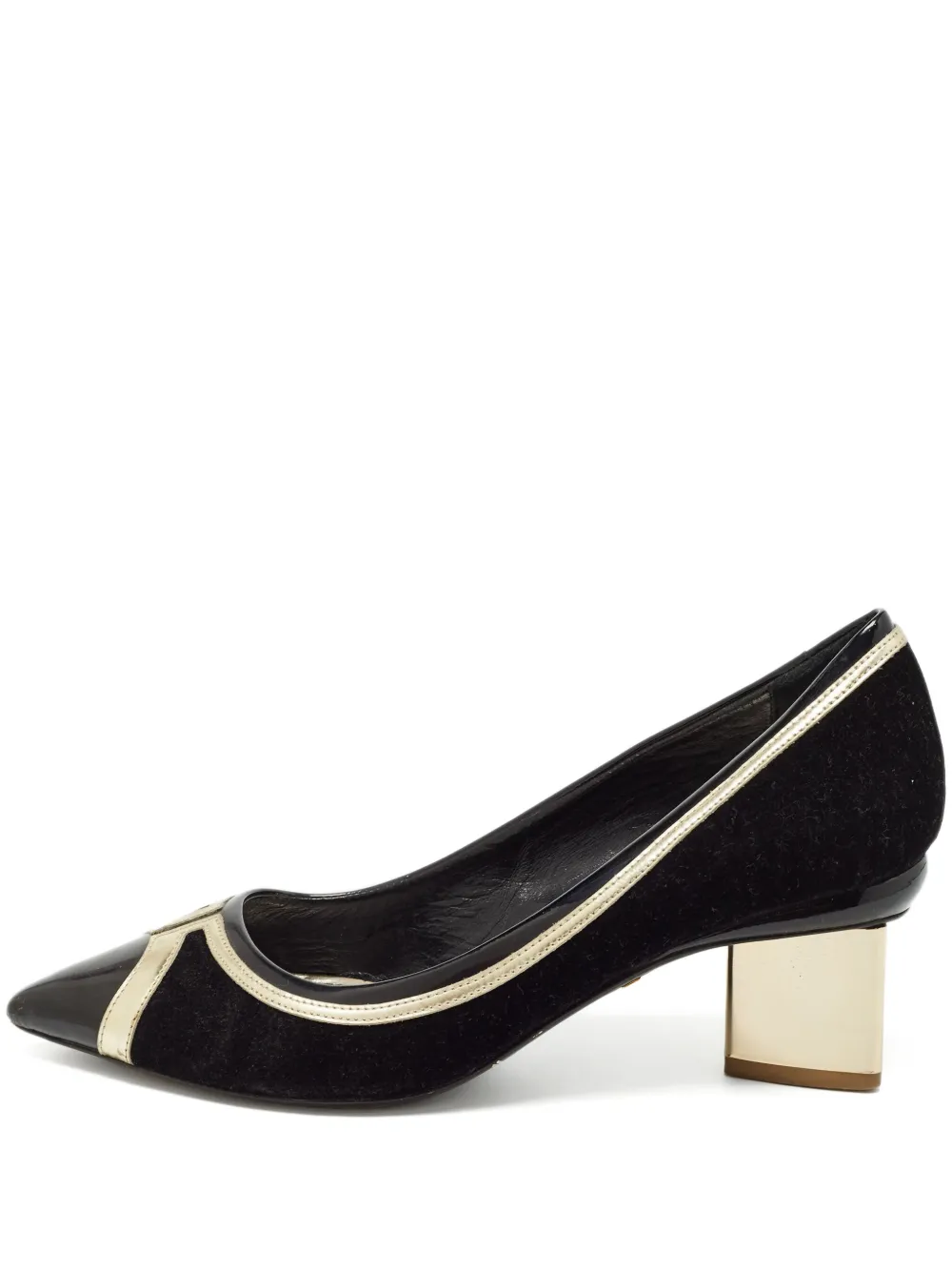 Nicholas Kirkwood pre-owned 60mm pointed-toe block-heel pumps | Black | Image 1