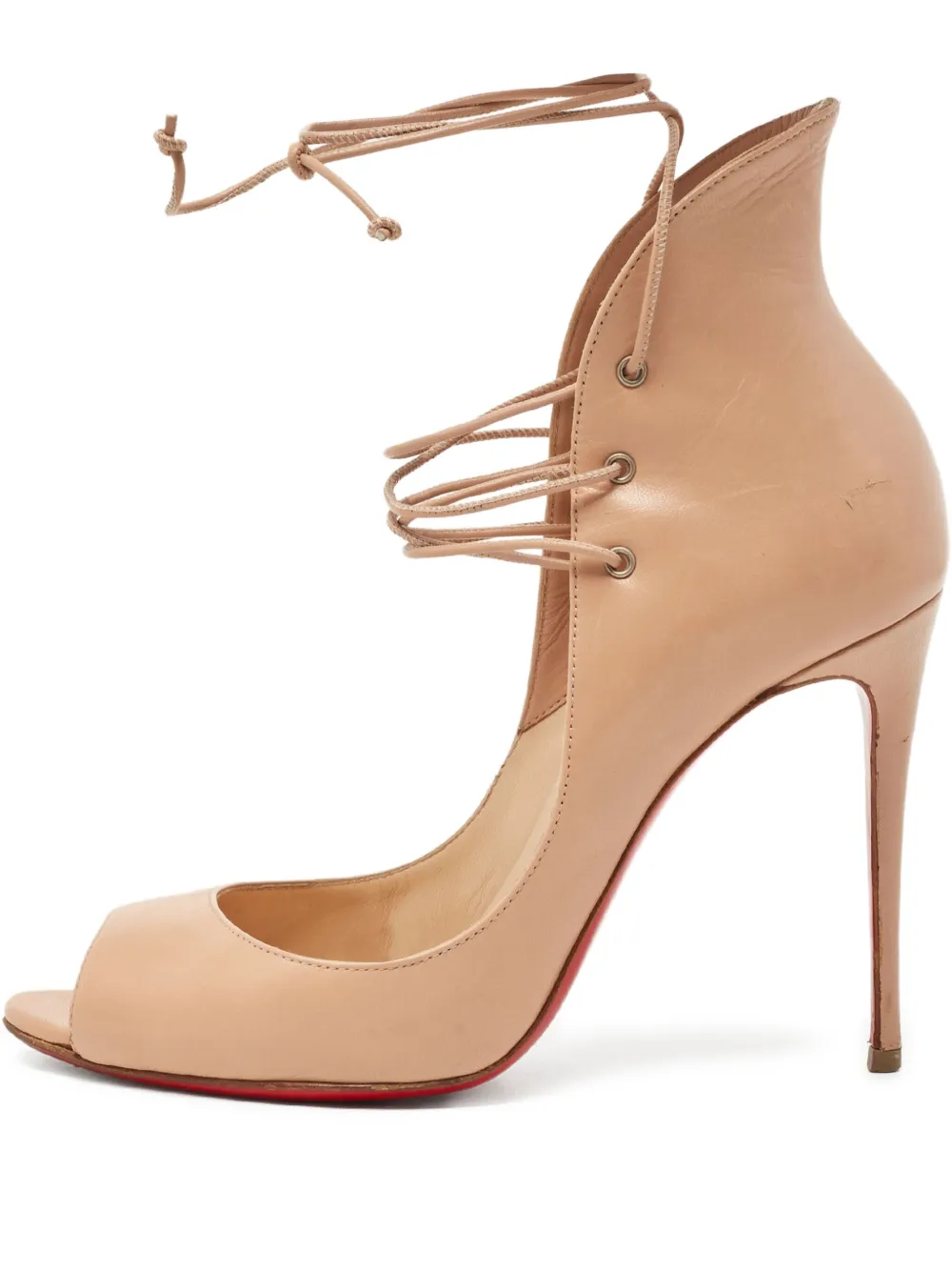 Christian Louboutin Pre-Owned ピープトゥ パンプス 110mm - ニュートラル Christian Louboutin Pre-Owned ピープトゥ パンプス 110mm - ニュートラル