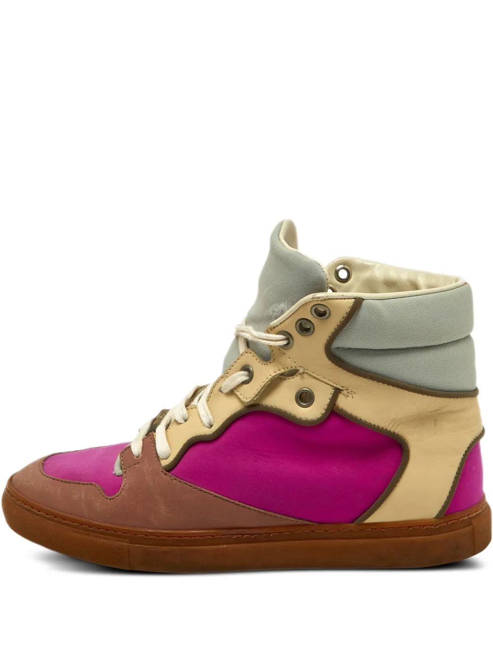 Balenciaga Pre-Owned colour-block high-top sneakers | Pink | Image 1