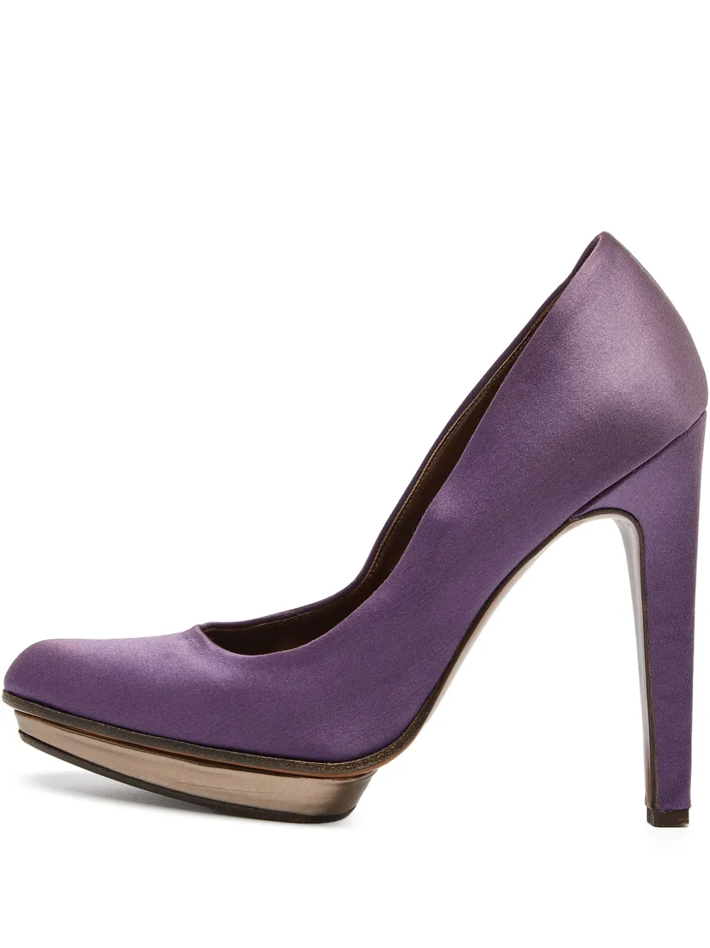 Marni Pre-Owned Pre-owned 125mm satin platform pumps | Purple | Image 1