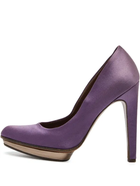 Marni Pre-Owned Pre-owned 125mm satin platform pumps