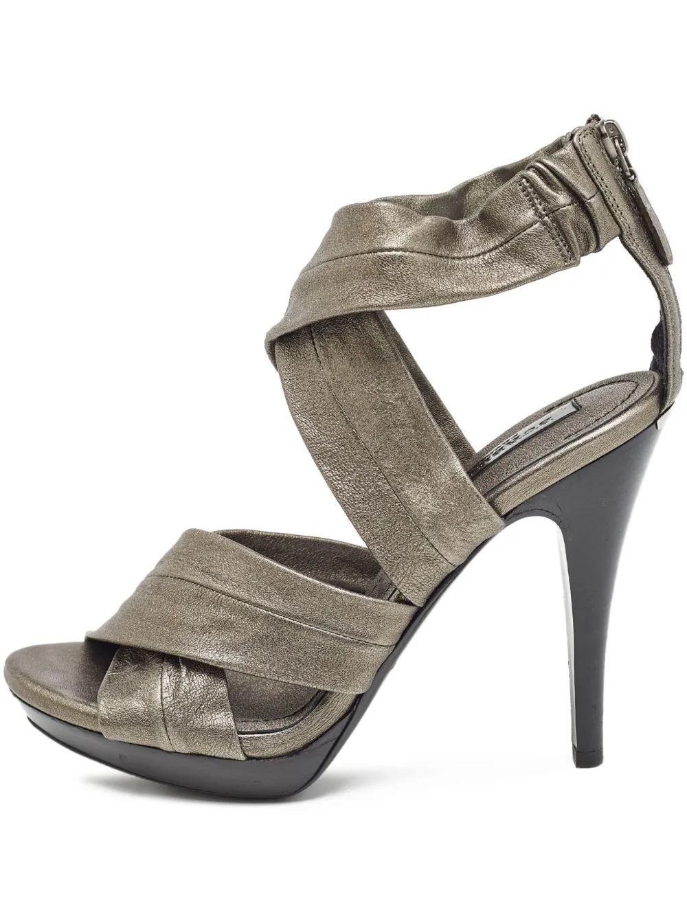Burberry Pre-Owned 120mm leather sandals | Grey | Image 1