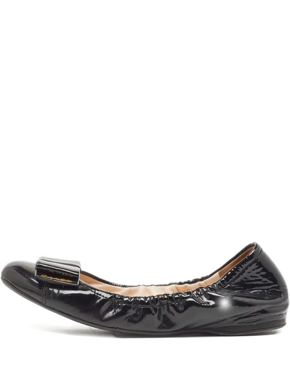 Prada Pre-Owned リボンディテール フラットシューズ - ブラック Prada Pre-Owned リボンディテール フラットシューズ - ブラック