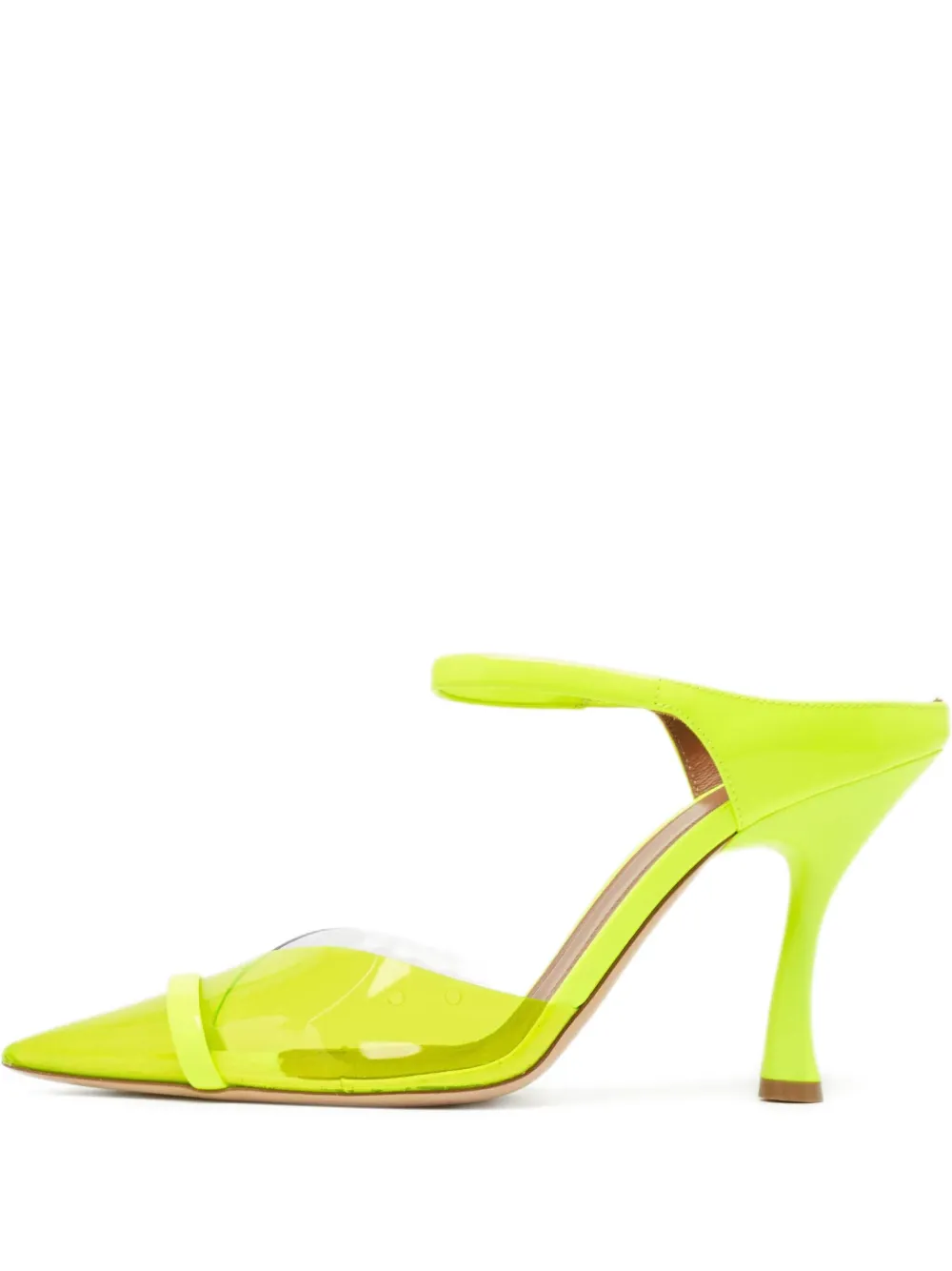 Malone Souliers pre-owned 100mm transparent pointed-toe mules | Yellow | Image 1