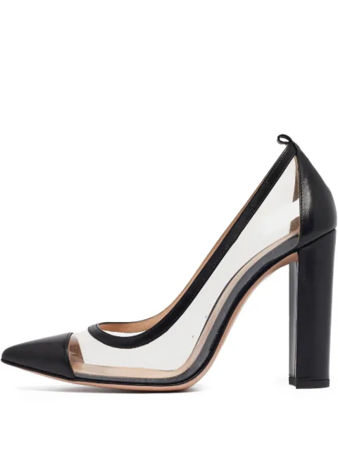 Gianvito Rossi pre-owned 110mm clear-panel pumps