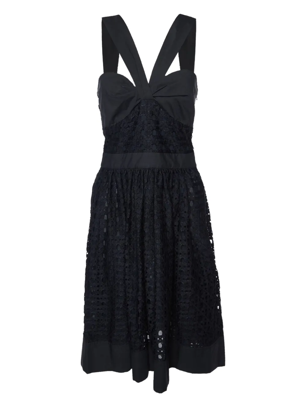 Moschino Pre-Owned vestido corto con paneles de encaje | negro | Image 1