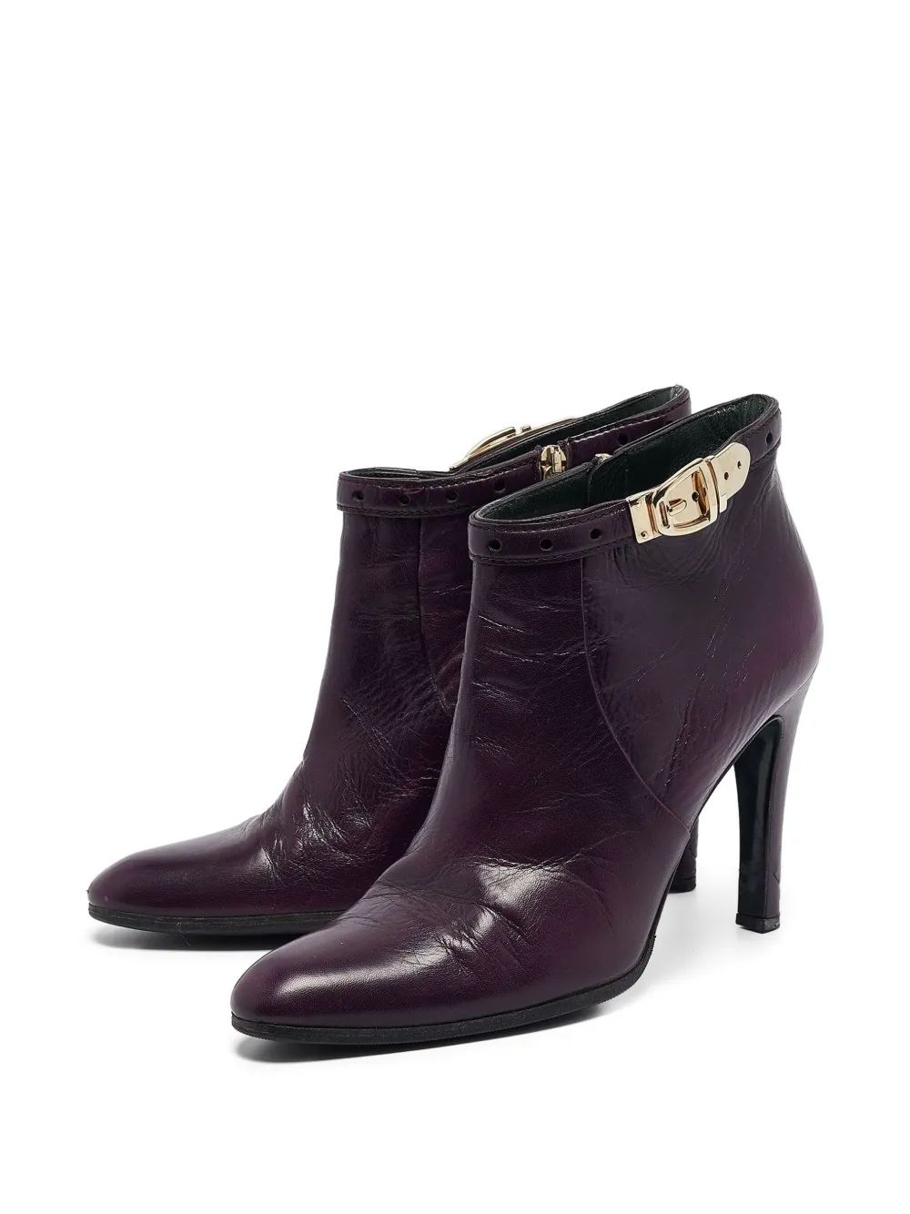 Gucci Pre-Owned Enkellaarzen met gesp - Paars