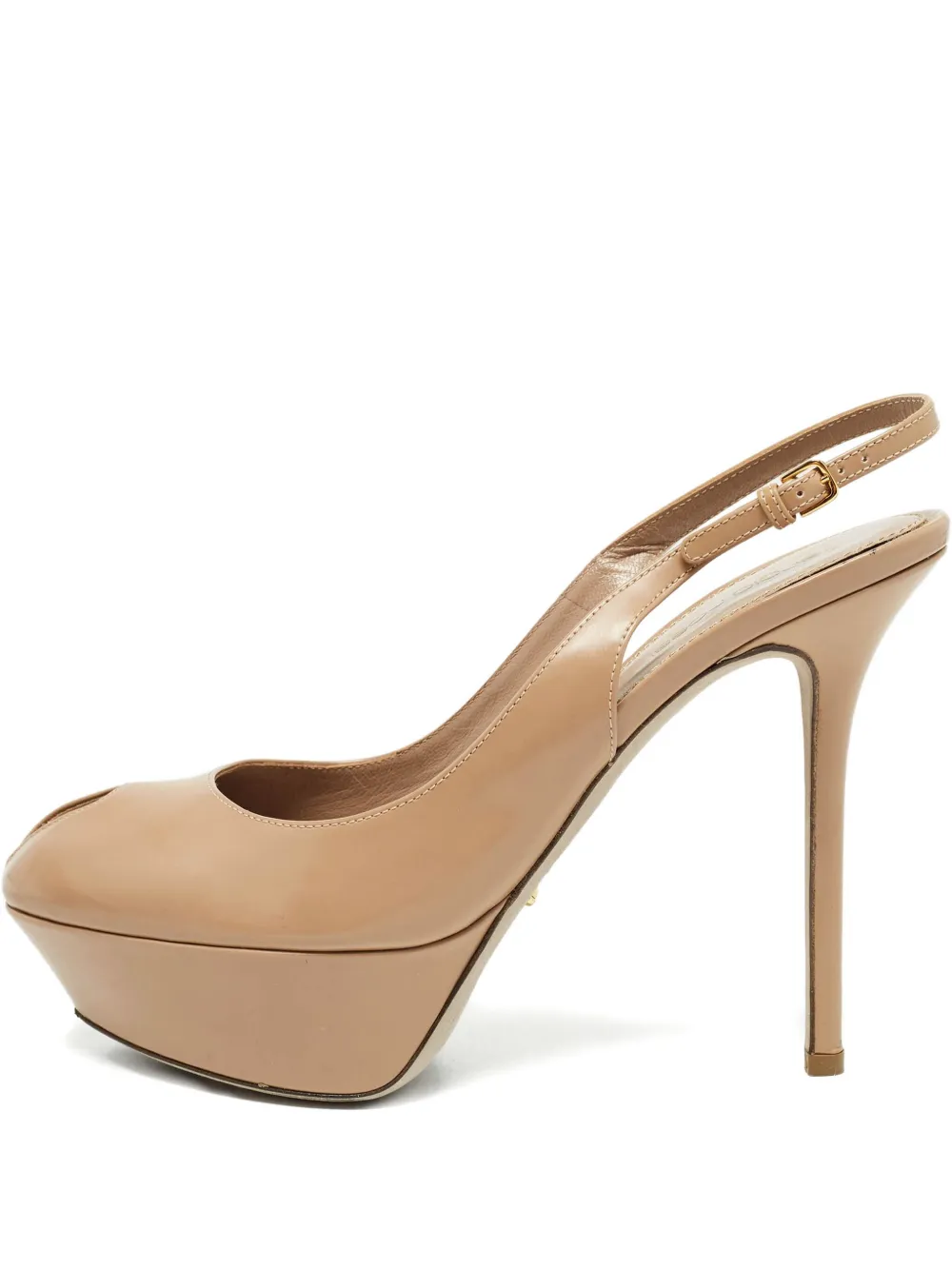 Sergio Rossi Vintage 120mm leather heeled pumps | Neutrals | Image 1