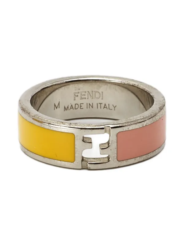 Fendi Pre-owned The Fendista Ring in Silver