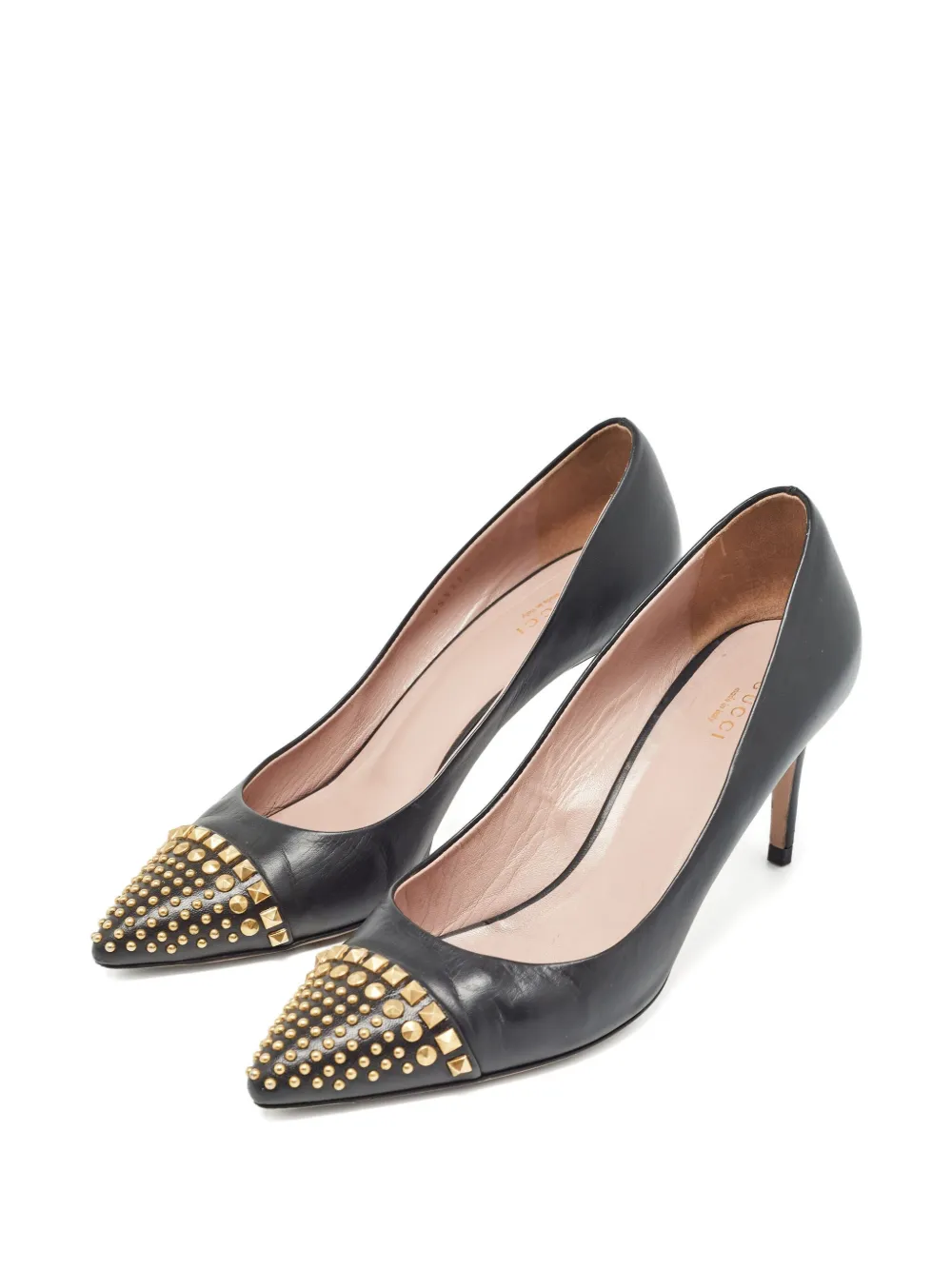 Gucci Pre-Owned 80 mm pumps met studs en hak - Zwart