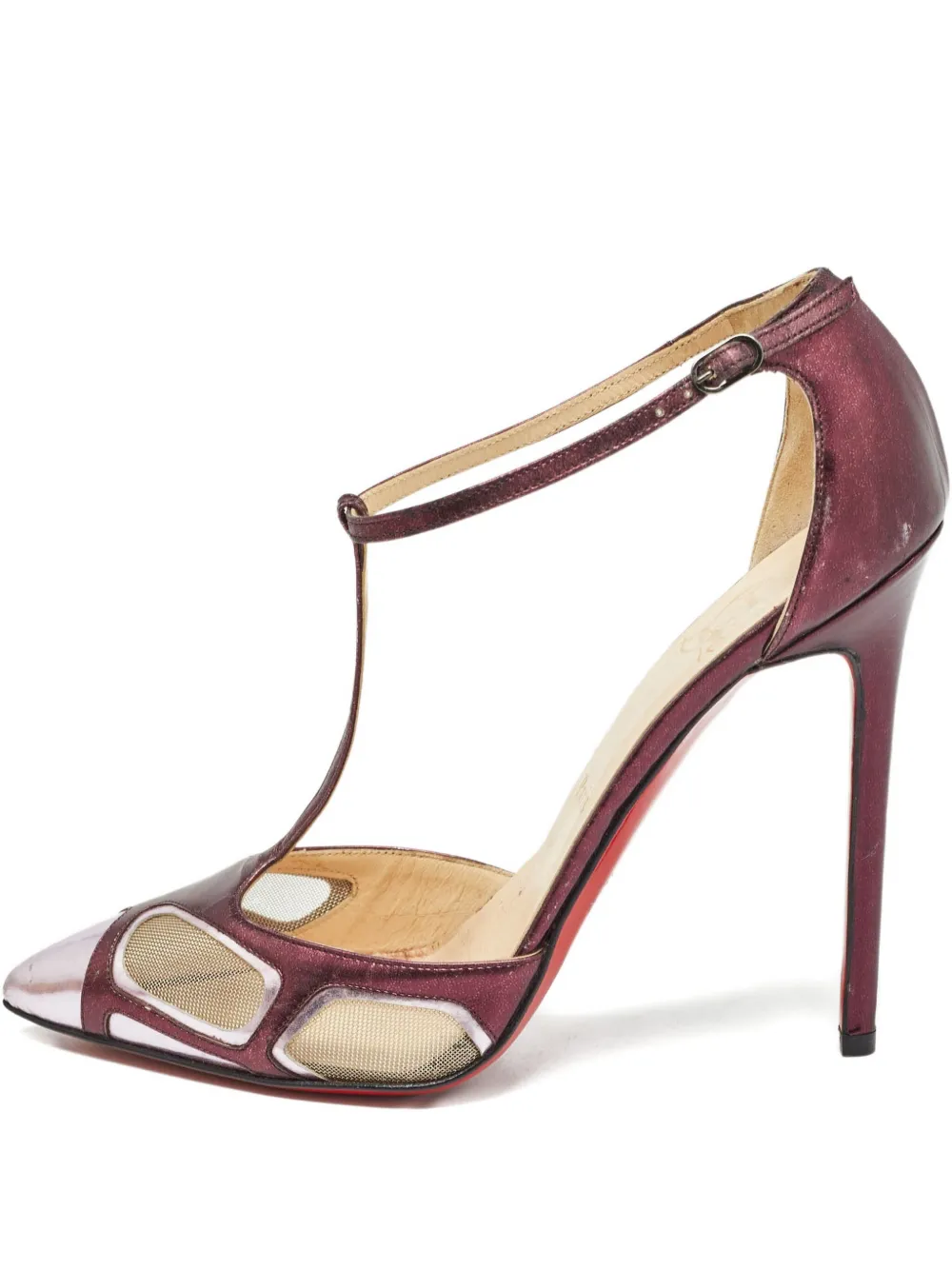 Christian Louboutin Pre-Owned zapatillas con puntera en punta y tacón de 120mm | morado | Image 1