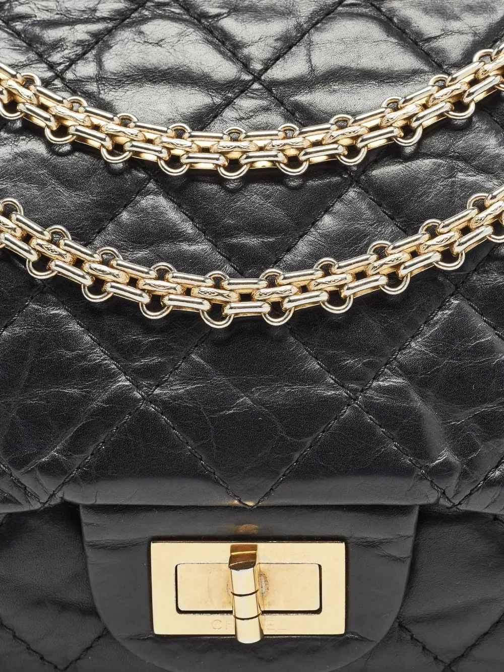 Pre-owned Chanel Reissue 2.55 Double Flap 227 Shoulder Bag