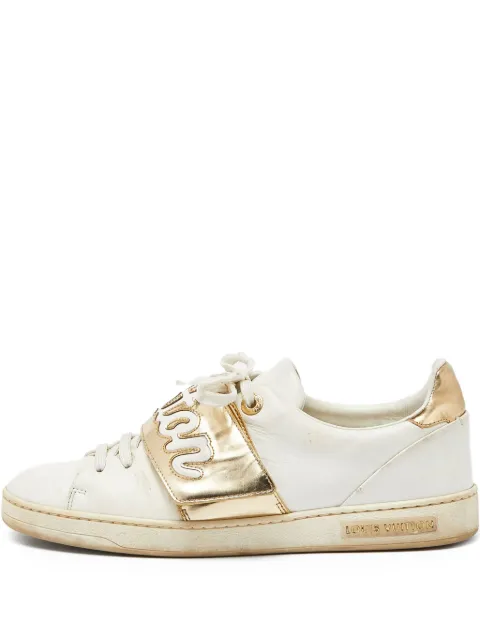 Louis Vuitton Pre-Owned metallic logo-embellished sneakers