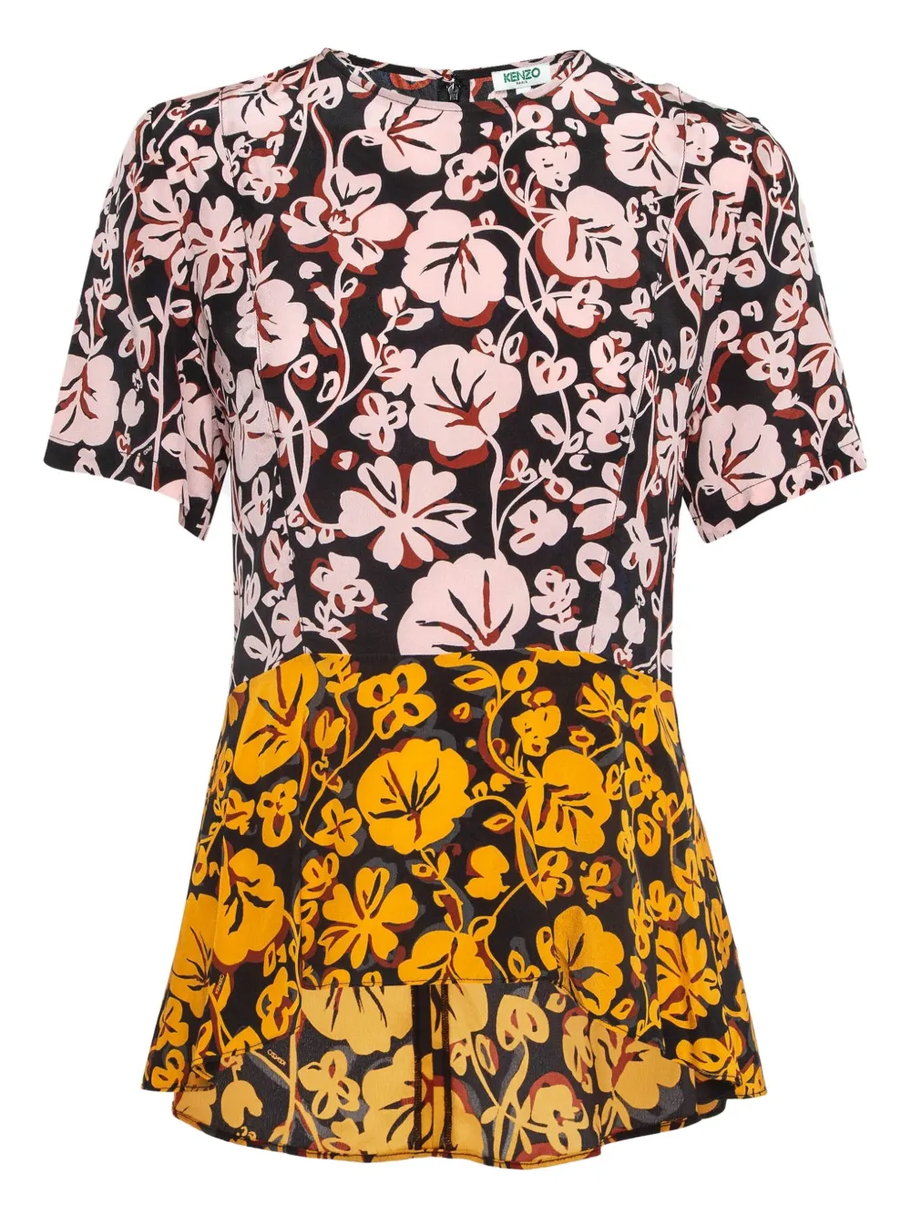 floral-print peplum top