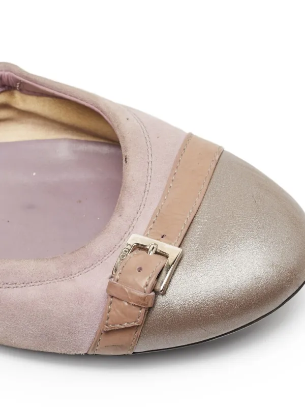 Tod's Vintage スエード フラットシューズ | パープル | FARFETCH JP
