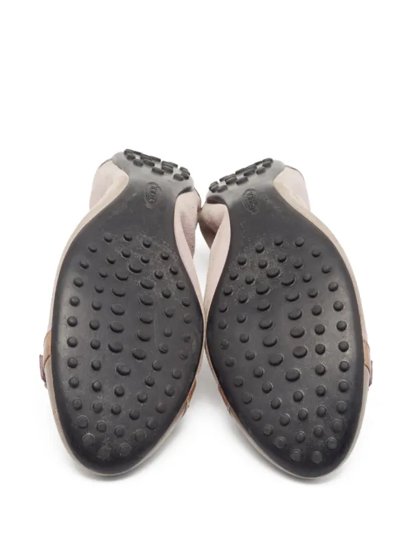 Tod's Vintage スエード フラットシューズ | パープル | FARFETCH JP