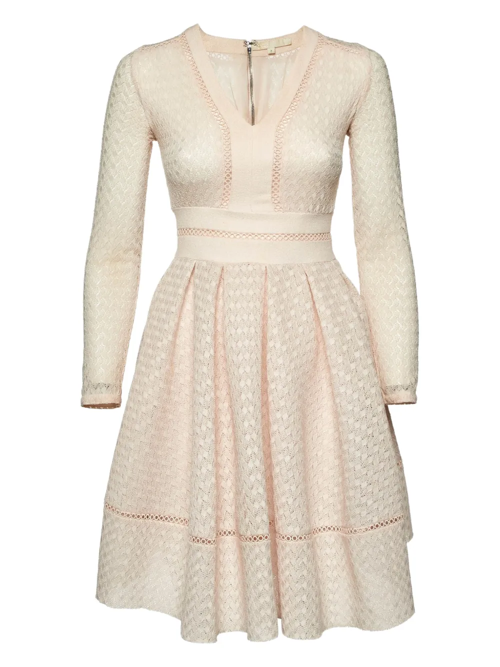 Maje Kleid mit Spitzenstickerei | Rosa | Image 1