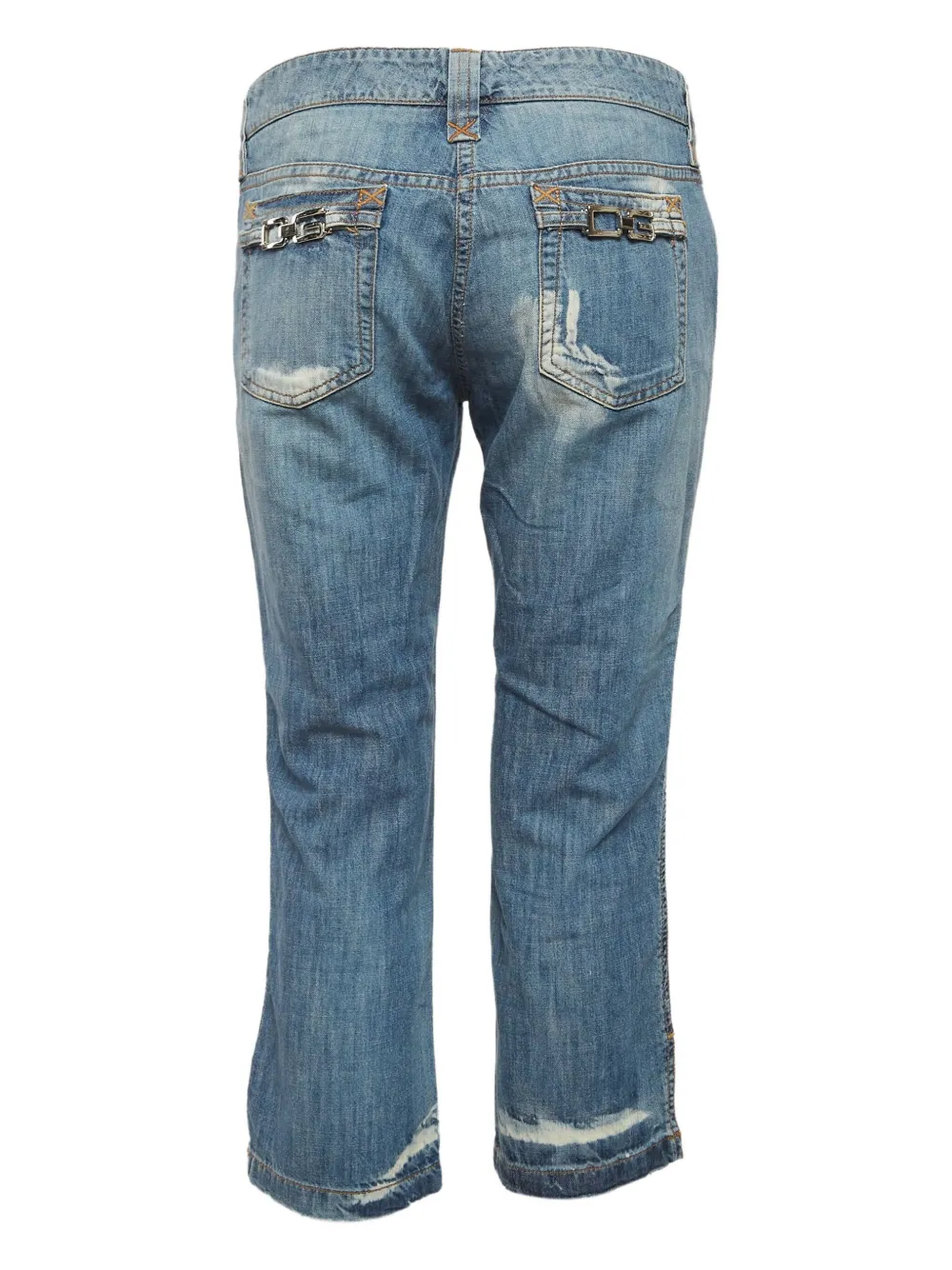 Dolce & Gabbana Pre-Owned distressed cotton jeans | Cropped Jeans | Image 2