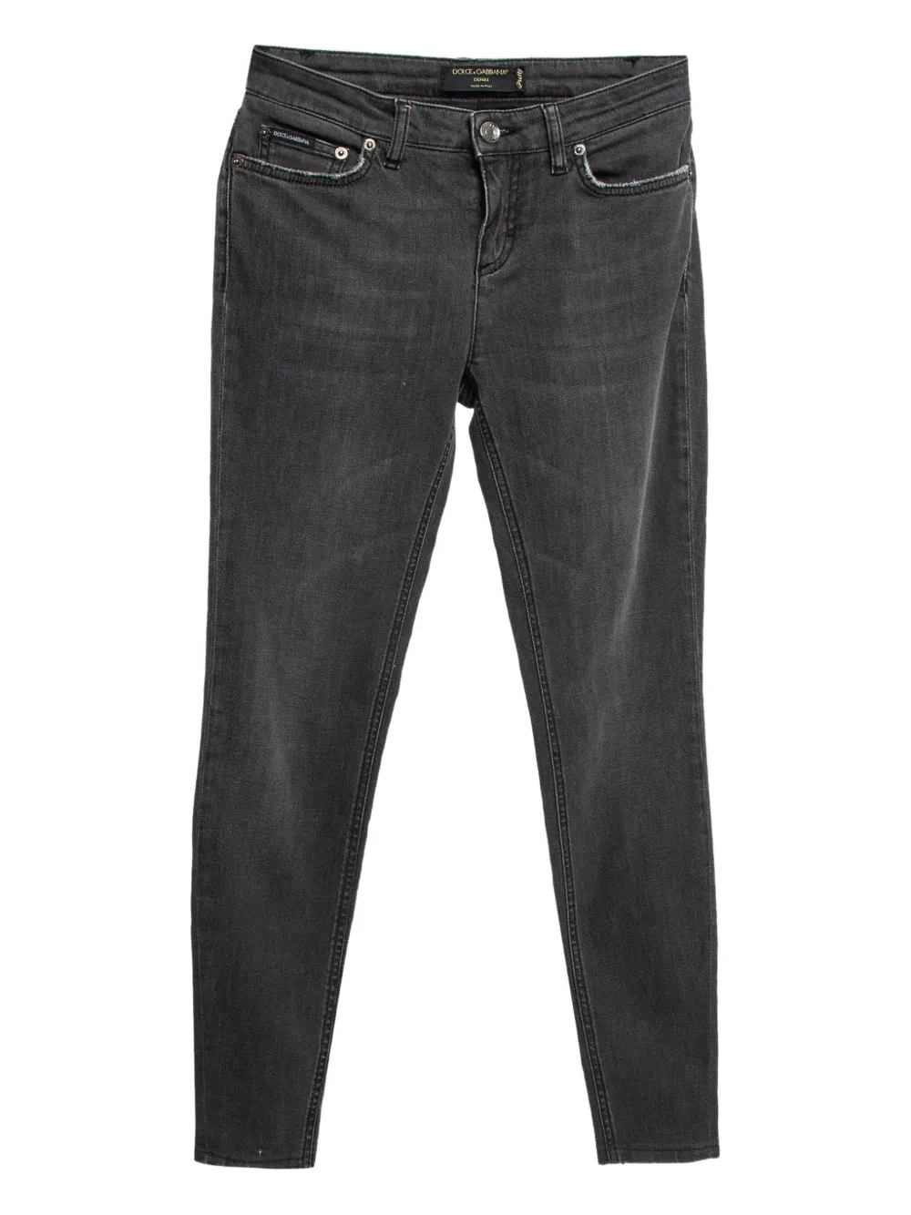 Dolce & Gabbana Pre-Owned 2024 logo-plaque jeans | Black | Image 1