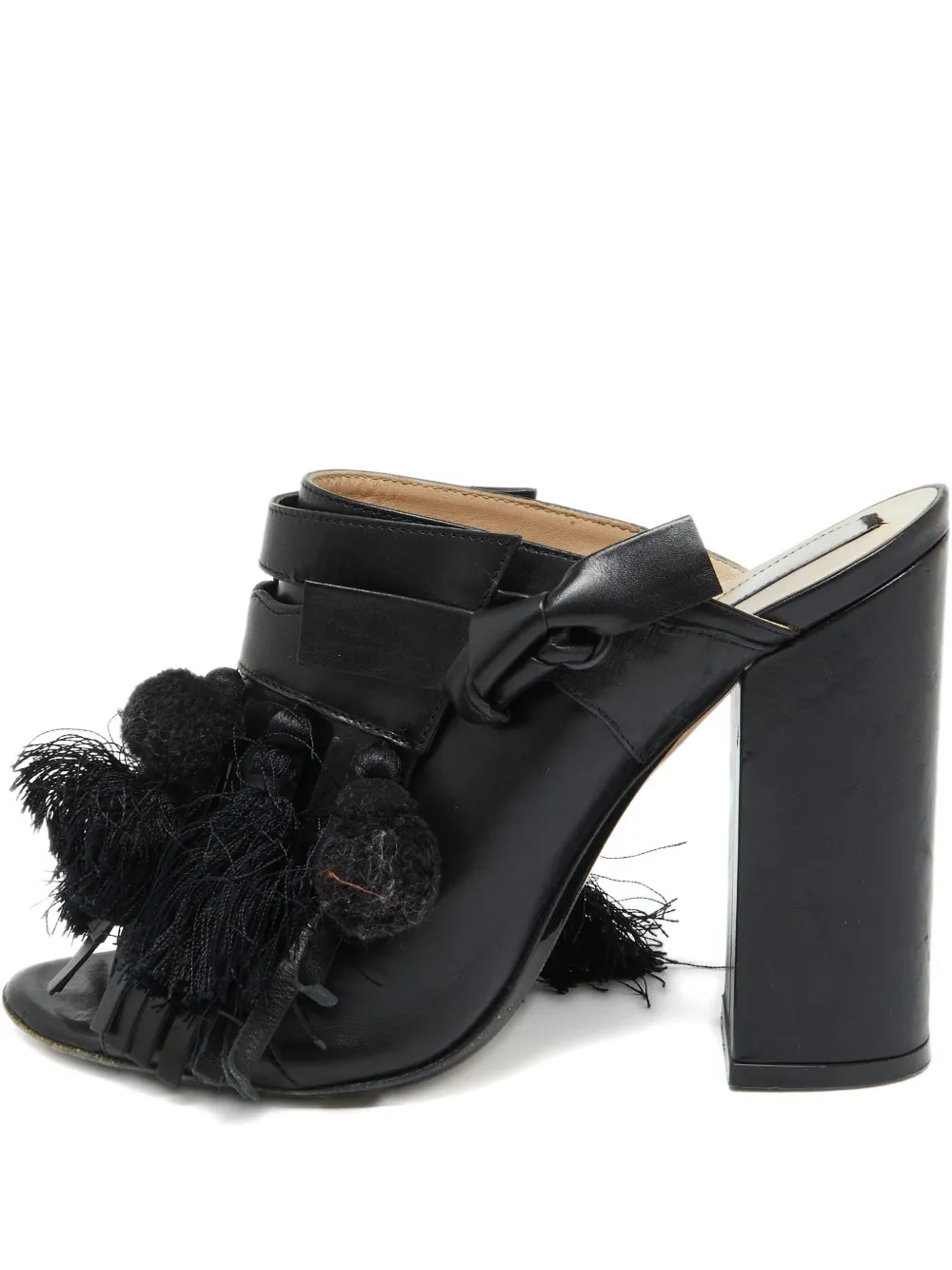 Nº21 Mules in pelle con tacco 120mm - Nero