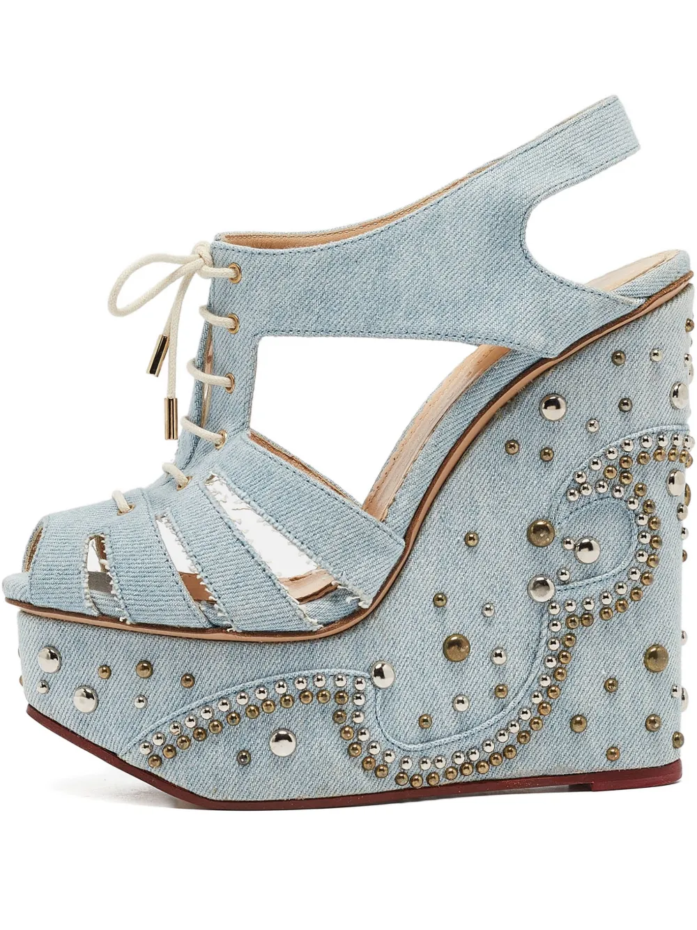 Charlotte Olympia 140mm denim heeled sandals | Blue | Image 1