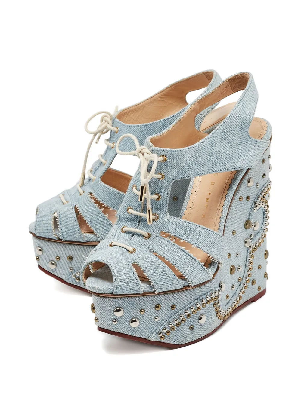 Charlotte Olympia 140mm denim heeled sandals | Image 2