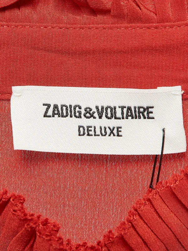 ZADIG&VOLTAIRE シルク100% ブラウス M レース ペイズリー