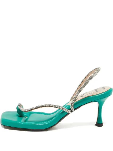 Nº21 50mm rhinestone slingback sandals