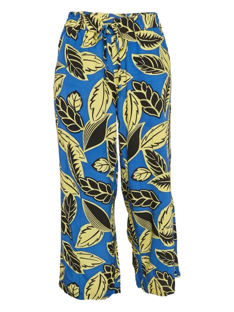 Moschino Pre-Owned 2024 Leaf Print Rayon Trousers