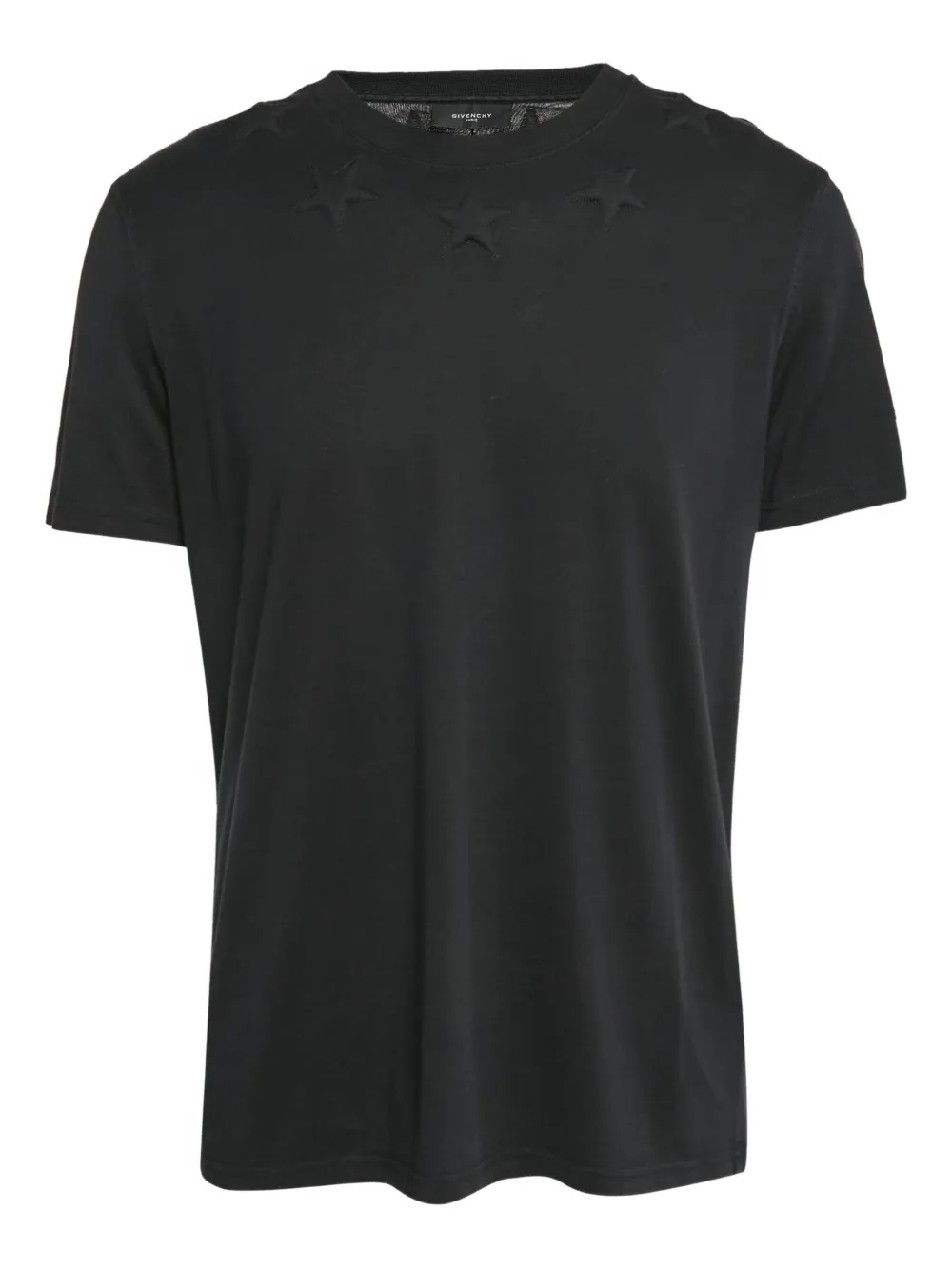 Givenchy Pre-Owned star-embroidery cotton t-shirt | Black | Image 1
