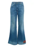 Gucci Pre-Owned logo-patch flared jeans - Blue