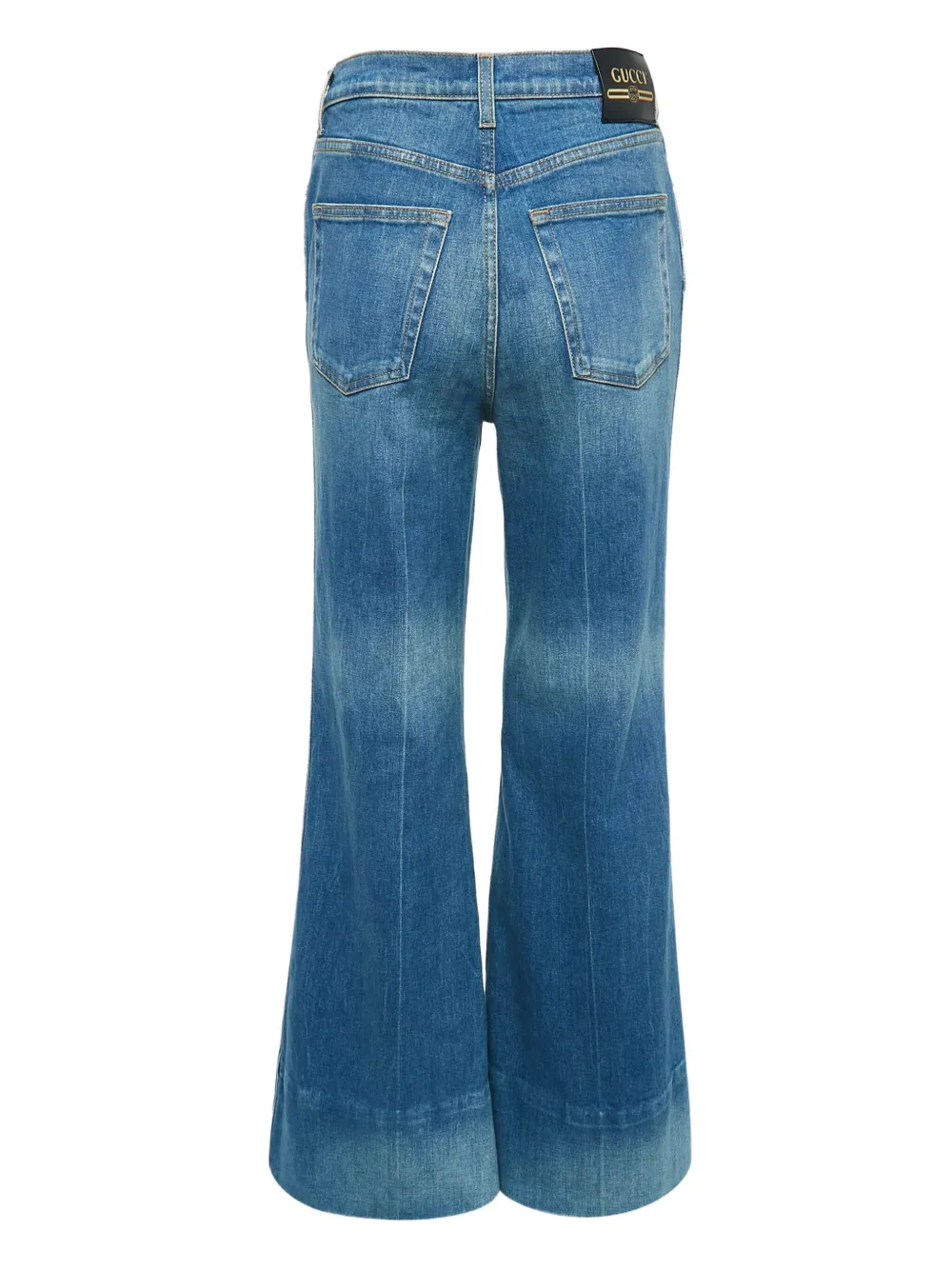 Gucci Pre-Owned logo-patch flared jeans | Image 2