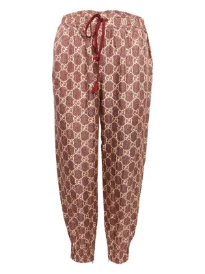 Gucci GG Supreme Track Pants | Red | FARFETCH JO