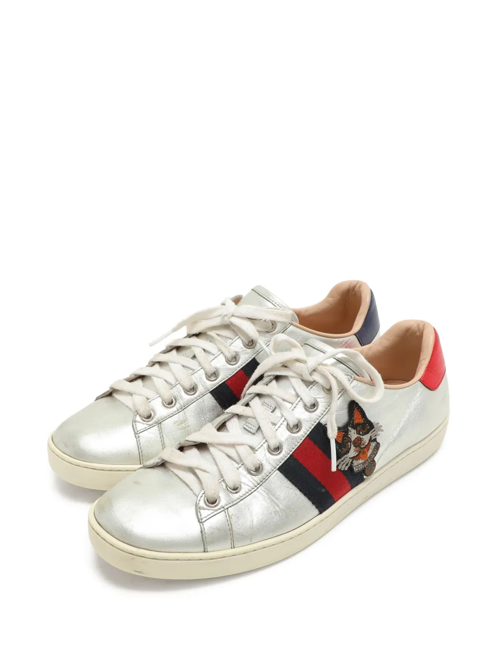 Gucci Pre-Owned Ace low-top sneakers - Zilver