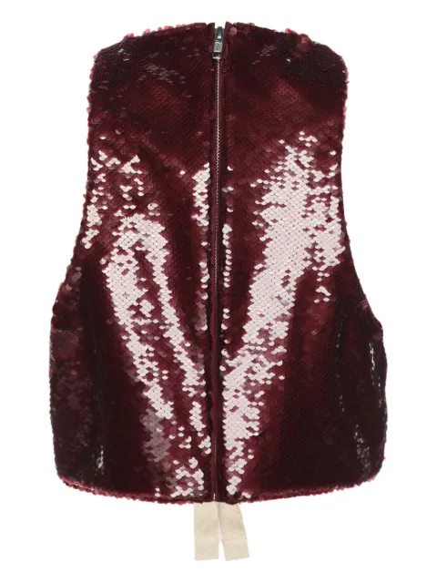 GANNI haut sans manches à sequins